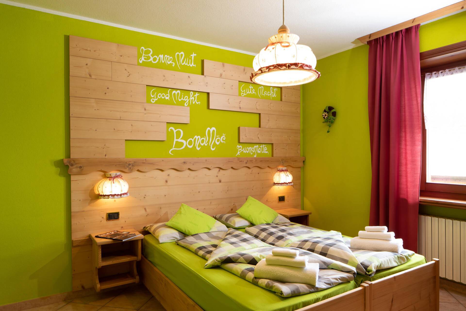 Komfortables Doppelzimmer im Wohnung Verde von Baita Ruscello